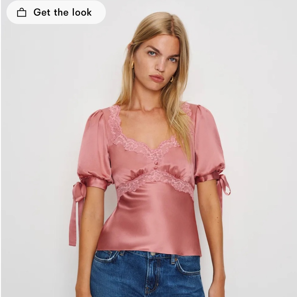 Reformation Dolly Silk Top